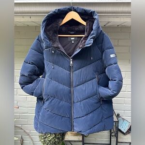 DKNY Blue Puffer Coat Sz XXL EUC